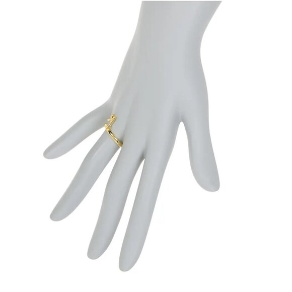 ARGENTO VIVO STERLING SILVER Pave S Initial Charm Ring - Picture 1 of 5